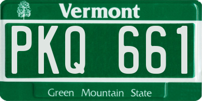VT license plate PKQ661