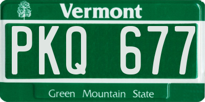 VT license plate PKQ677
