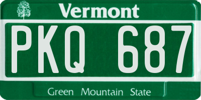 VT license plate PKQ687
