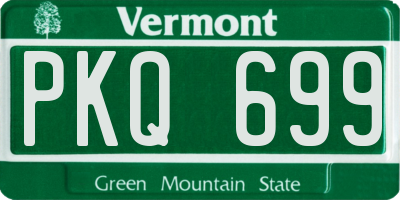 VT license plate PKQ699
