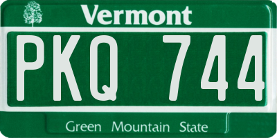 VT license plate PKQ744