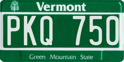 VT license plate PKQ750