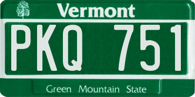 VT license plate PKQ751