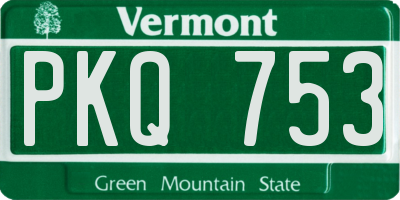 VT license plate PKQ753