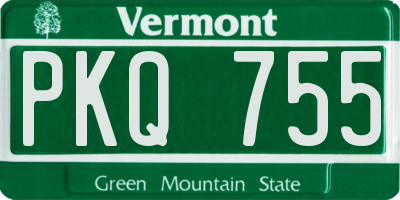 VT license plate PKQ755