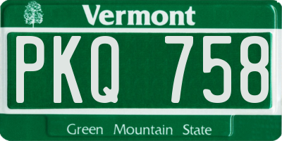 VT license plate PKQ758