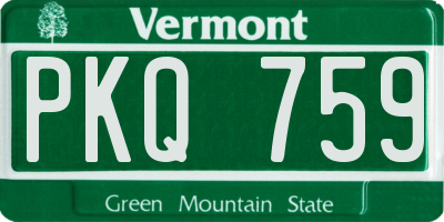 VT license plate PKQ759