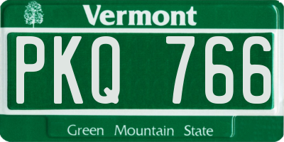 VT license plate PKQ766