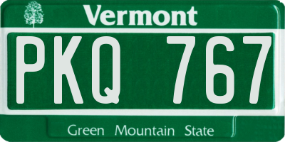 VT license plate PKQ767