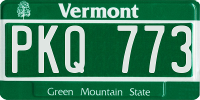 VT license plate PKQ773