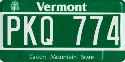 VT license plate PKQ774