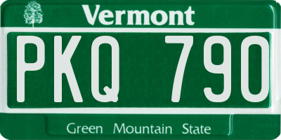 VT license plate PKQ790