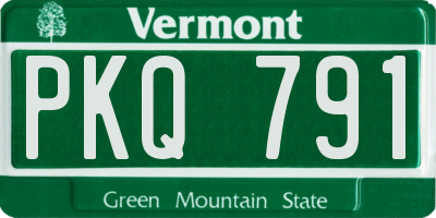 VT license plate PKQ791