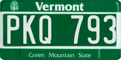 VT license plate PKQ793
