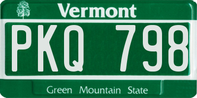 VT license plate PKQ798