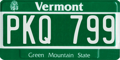 VT license plate PKQ799