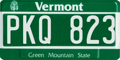 VT license plate PKQ823