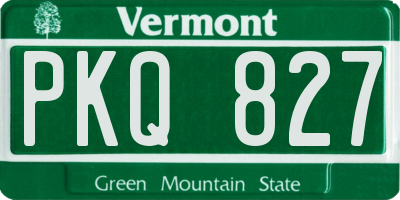VT license plate PKQ827