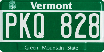 VT license plate PKQ828