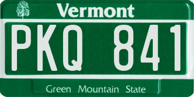 VT license plate PKQ841