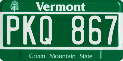 VT license plate PKQ867