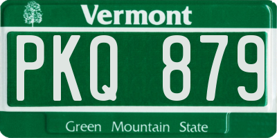 VT license plate PKQ879