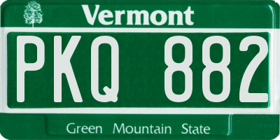 VT license plate PKQ882