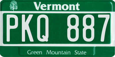 VT license plate PKQ887
