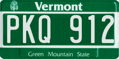 VT license plate PKQ912