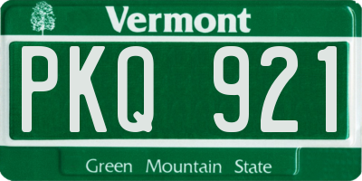 VT license plate PKQ921