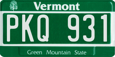 VT license plate PKQ931