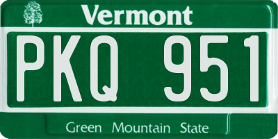 VT license plate PKQ951