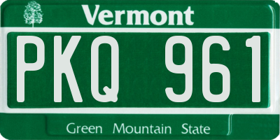 VT license plate PKQ961