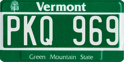 VT license plate PKQ969