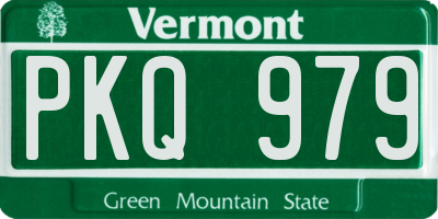 VT license plate PKQ979