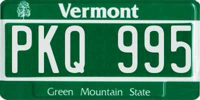 VT license plate PKQ995