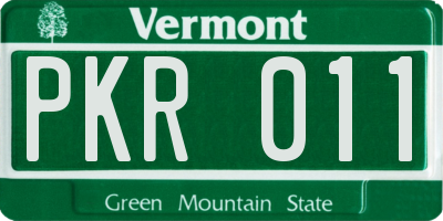 VT license plate PKR011