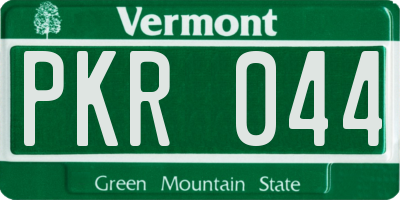 VT license plate PKR044