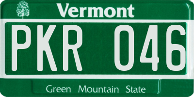 VT license plate PKR046