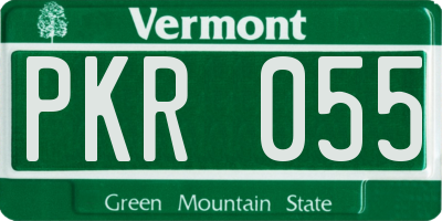 VT license plate PKR055