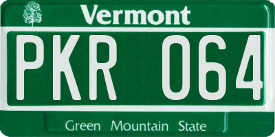 VT license plate PKR064