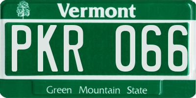 VT license plate PKR066