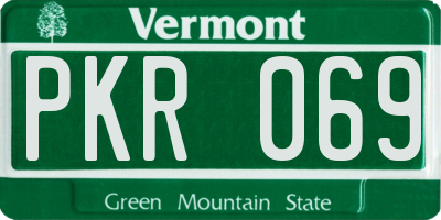 VT license plate PKR069