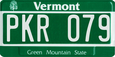 VT license plate PKR079