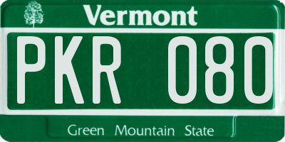 VT license plate PKR080