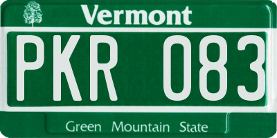 VT license plate PKR083