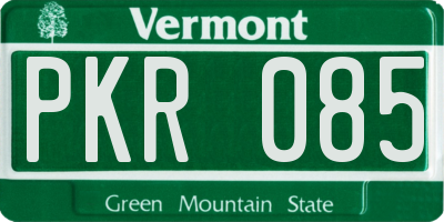 VT license plate PKR085