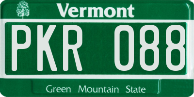 VT license plate PKR088