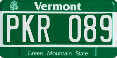 VT license plate PKR089