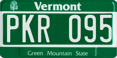 VT license plate PKR095